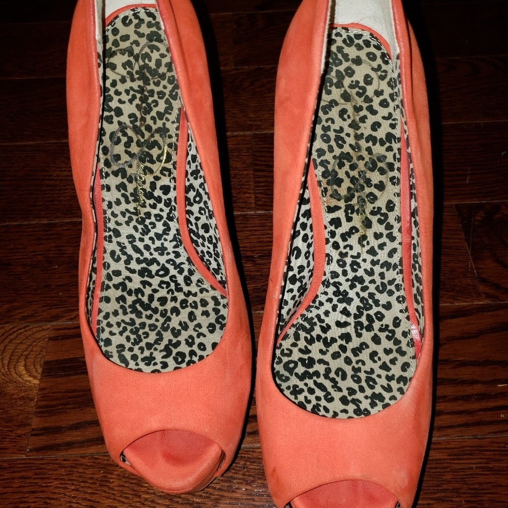 Jessica Simpson Red Platform Pumps